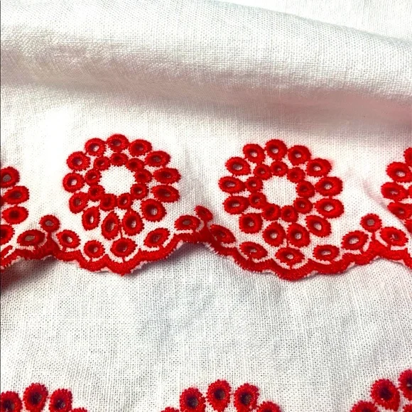 J Crew NWOT Linen/Cotton Scalloped Embroidered Eyelet Lace Boho Shorts s… - Picture 7 of 10